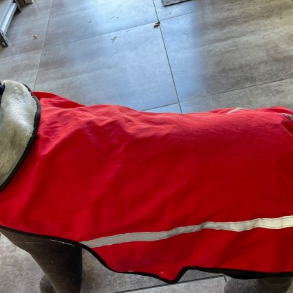 Chaleco rojo con gris-L
