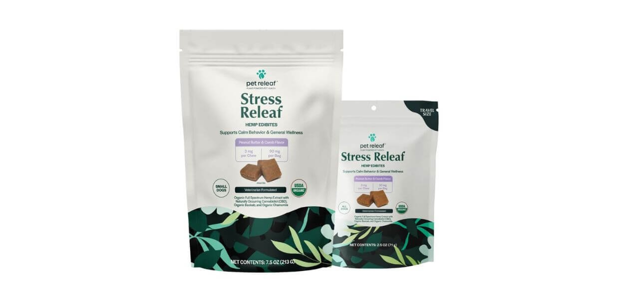 PET RELEAF - STRESS RELEAF PB CAROB ORGANIC EDIBITES