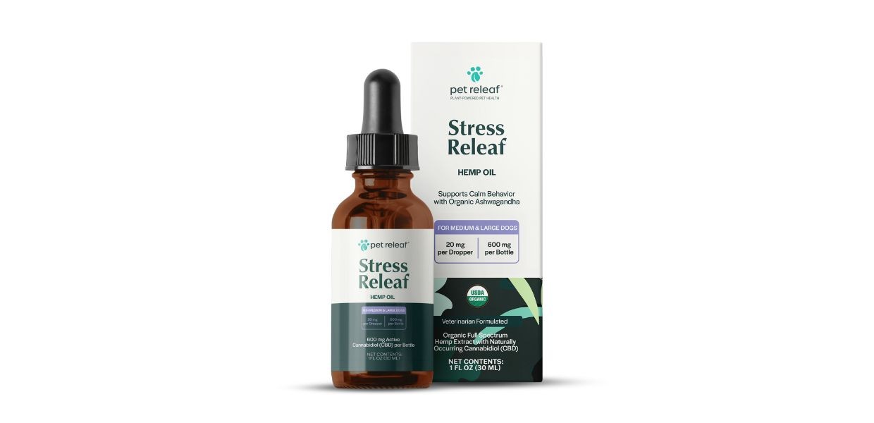 PET RELEAF - STRESS RELEAF HEMP OIL ORGANIC CBD 600