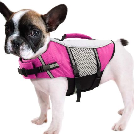 Chaleco de natación ligero y altamente reflectante para mascotas