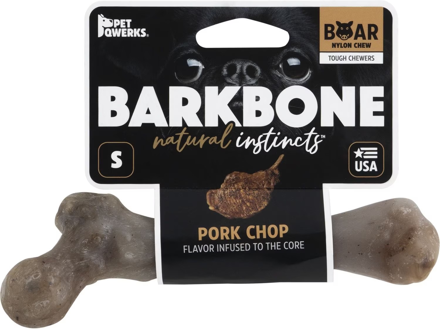 Pet Qwerks Hueso de Corteza Masticable sabor Cerdo