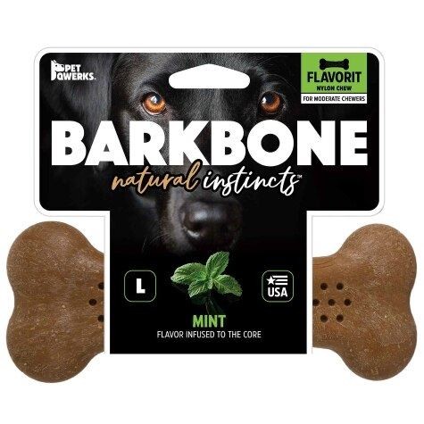 Pet Qwerks Hueso de Corteza Masticable sabor Menta