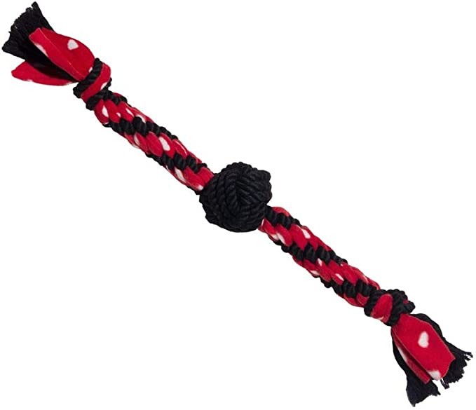 Kong Signature Rope Dual Knot with Ball Dog Toy