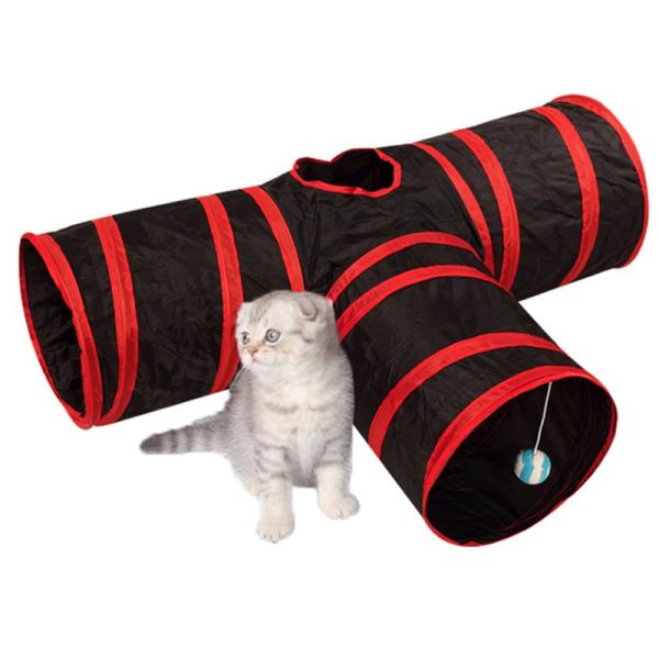 Túnel plegable para mascotas triple