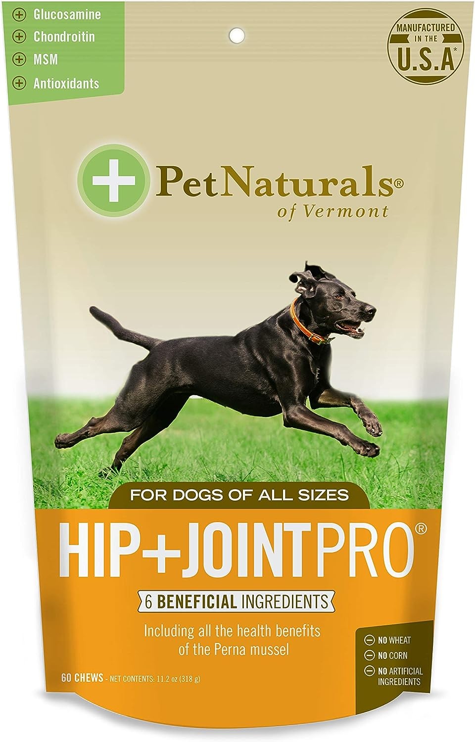 Pet Naturals of Vermont - Hip + Joint Pro, suplemento diario de cadera y articulaciones para perros