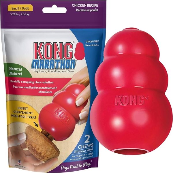 KONG - Combo clásico duradero para perros y maratón masticable