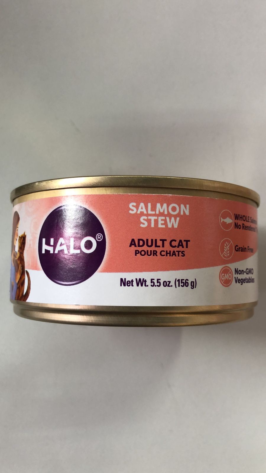 Halo Holistic adult cat - Grain Free Salmon Recipe Pâté, 5.5 oz