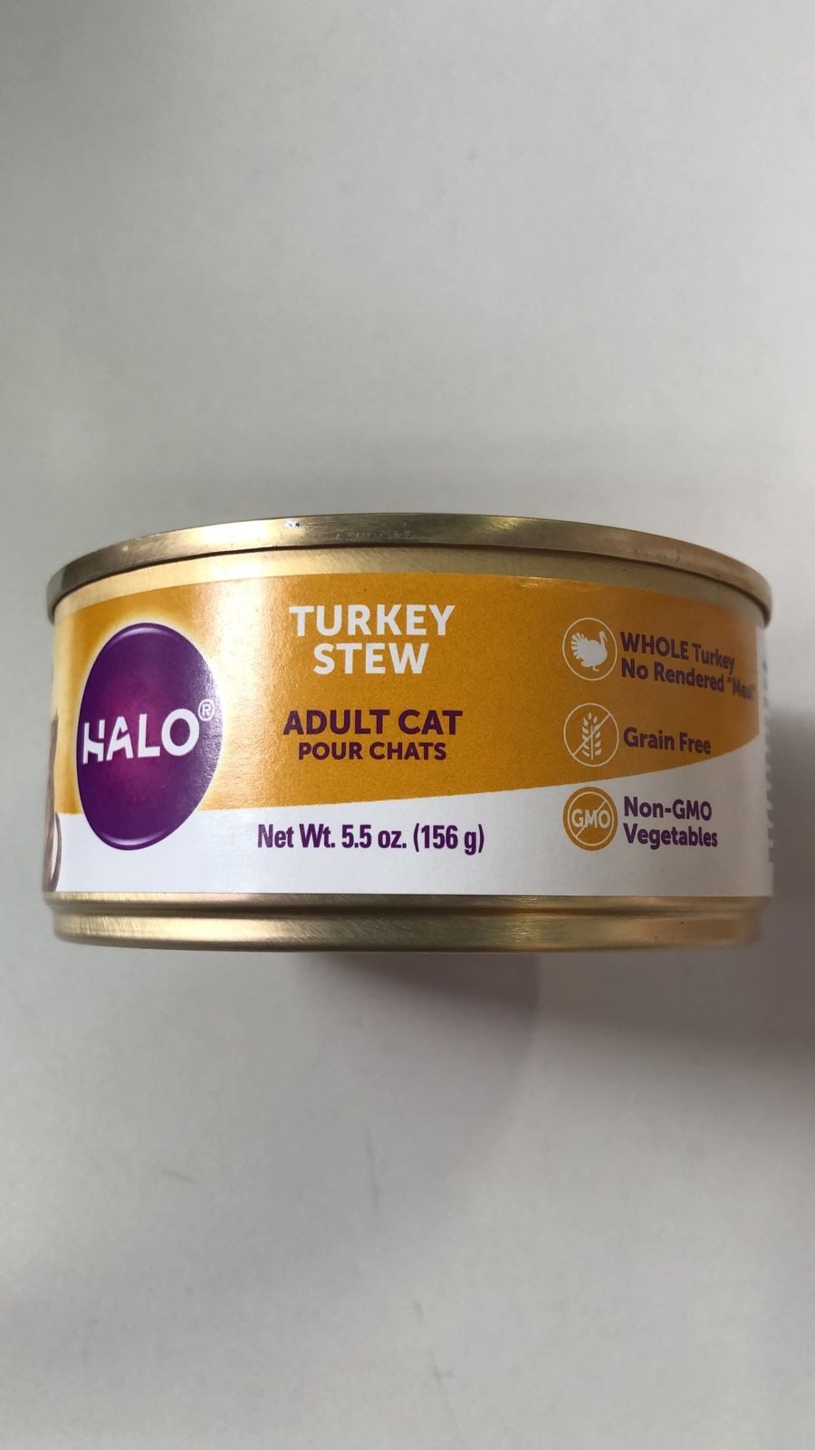 Halo Holistic adult cat- Grain Free Turkey Recipe Pâté, 5.5 oz