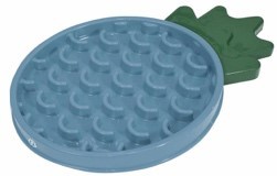 Recipiente De Alimentador Lento Para Perros, Piña, Azul