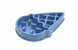 Recipiente De Alimentador Lento Para Perros, cono Azul