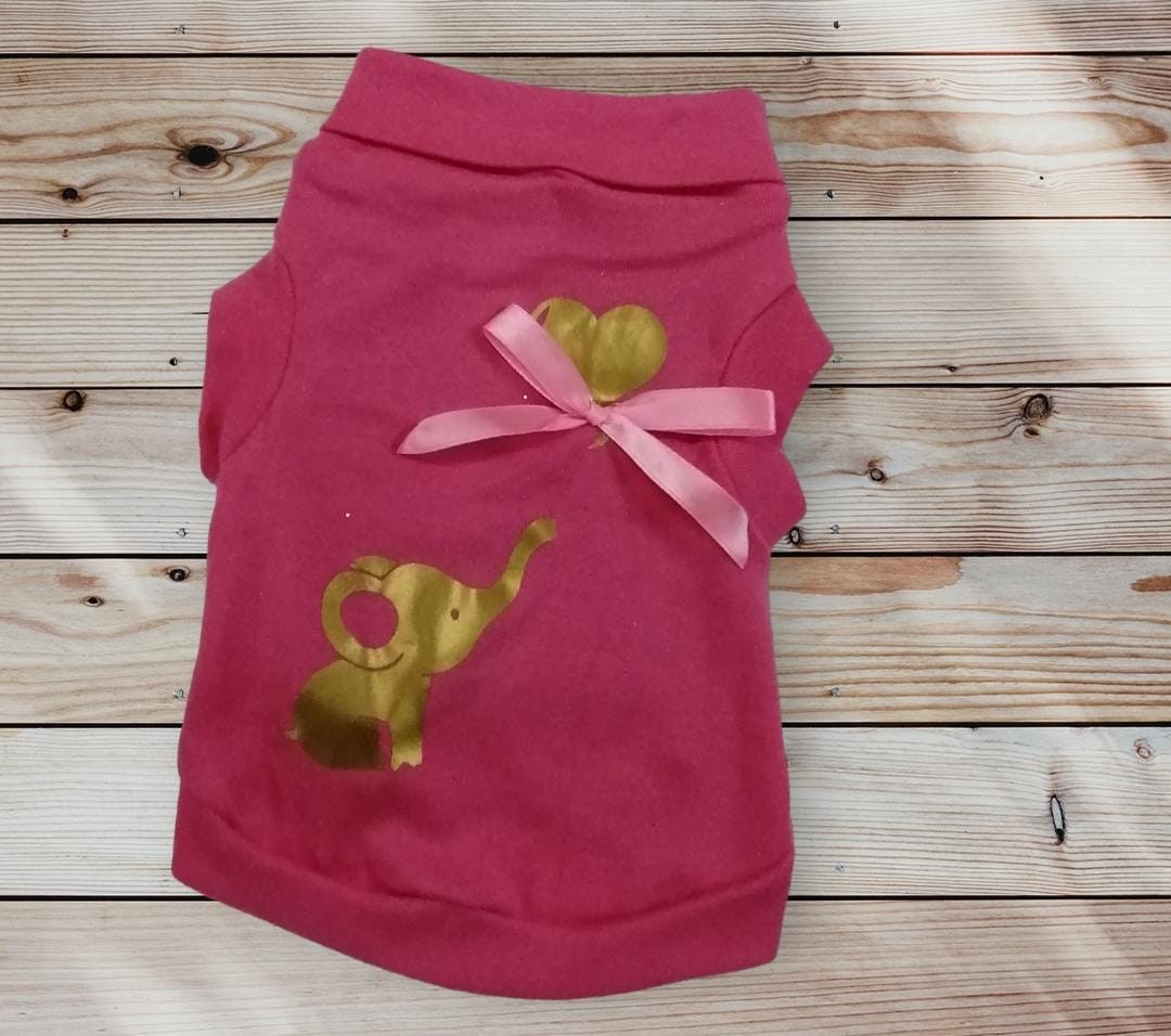 Camiseta con diseño de elefante para mascotas