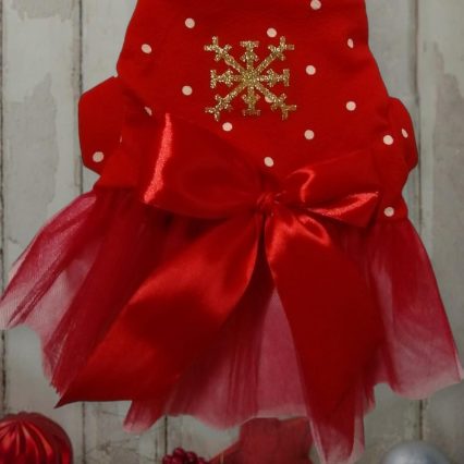 Vestido navideño con lazo