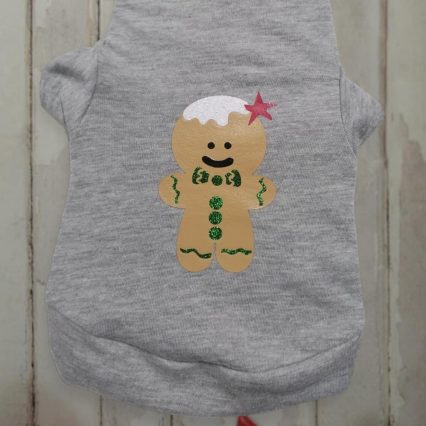 Camiseta gris navideña