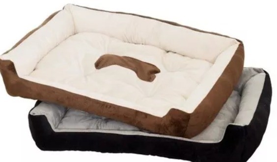 Cama para mascotas grande café