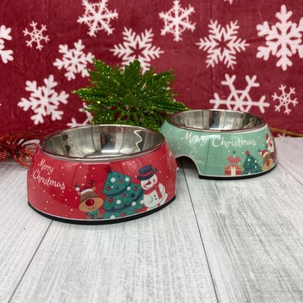 Platos navideños metálicos