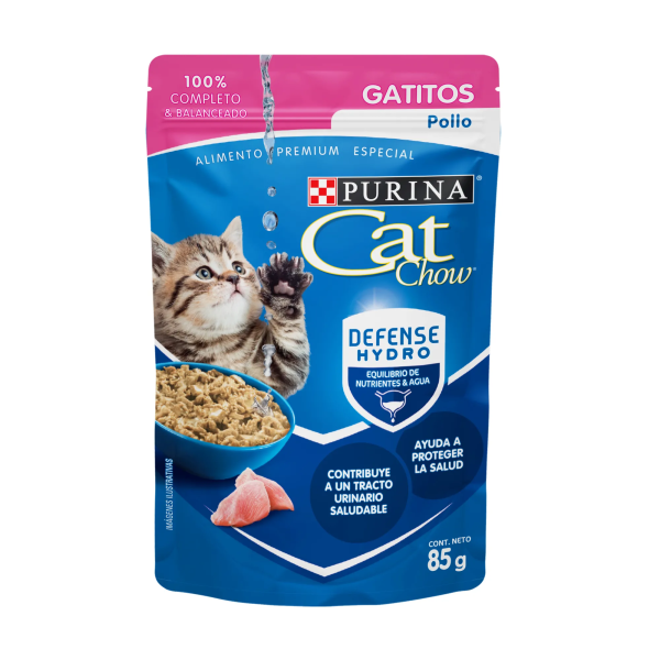 Cat Chow Pouch Gatitos Pollo 85gr