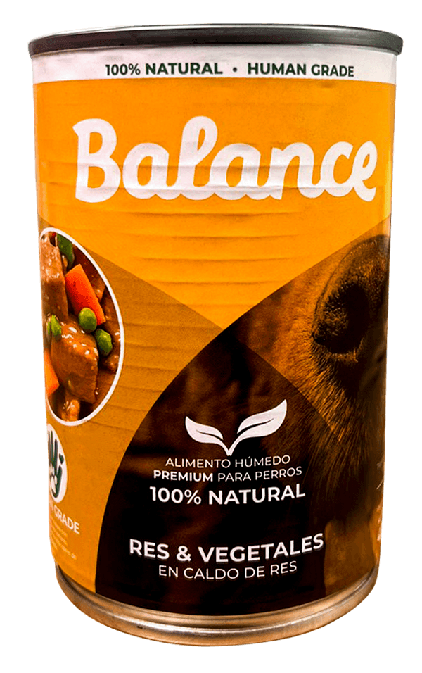 Lata Balance alimento húmedo res con vegetales