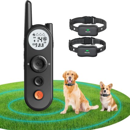 Htcuto Valla inalámbrica para perros para 2 perros