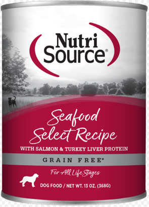 Nutrisource seafood alimento en lata 368gr grain free
