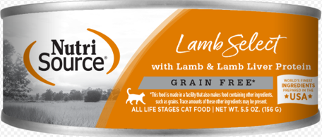 Nutrisource alimento en lata para gatos Cordero GF 156gr