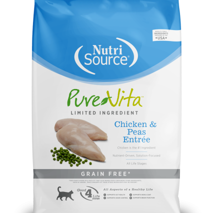 Nutri Source Pure Vita Chicken & Peas Para Gato Libre de Granos (Pollo Y Guisantes)