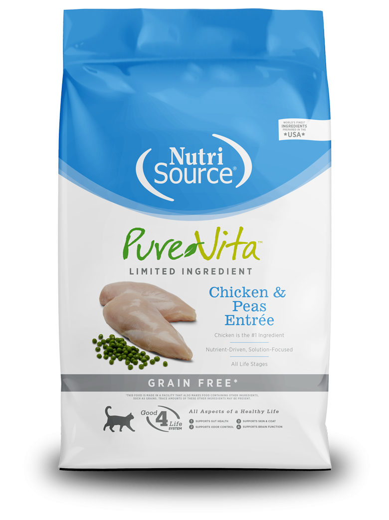 Nutri Source Pure Vita Chicken & Peas Para Gato Libre de Granos (Pollo Y Guisantes)