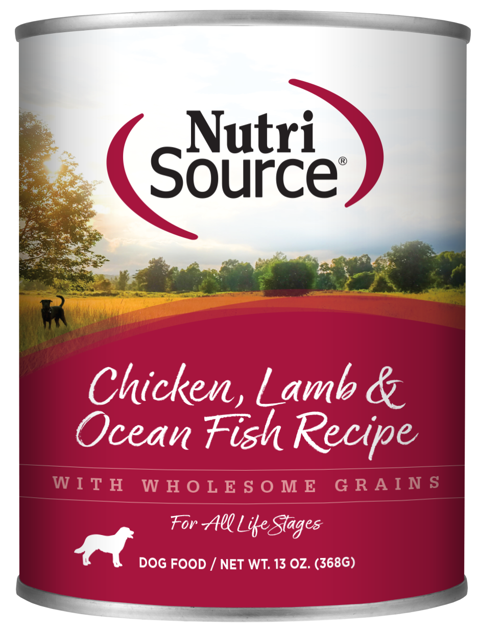 Lata NUTRISOURCE CHICKEN, LAMB & OCEAN FISH LATA DOG 368ramos