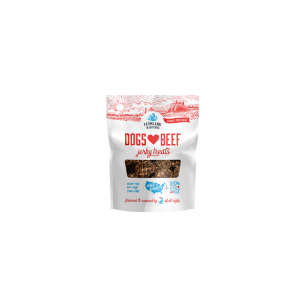 FARMLAND- DOGS LOVE BEEF JERKY TREATS
