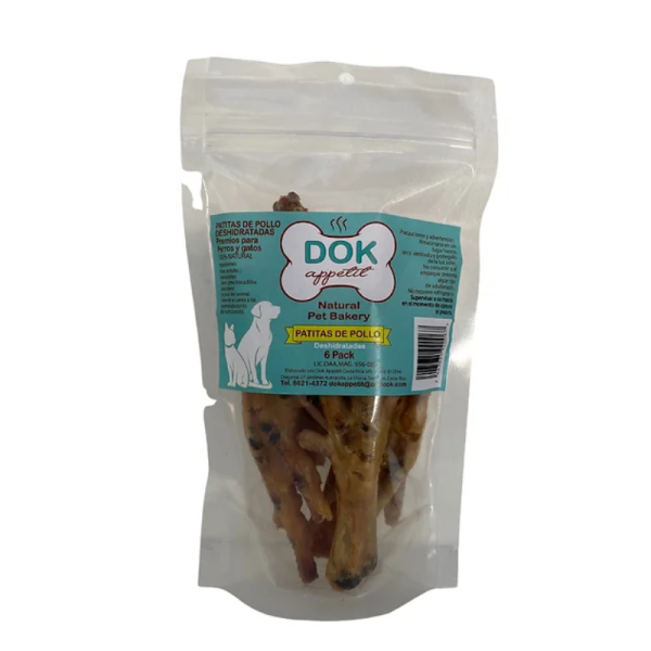 Dok Appetit Patitas de Pollo Deshidratadas 12 unidades