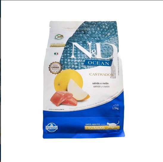 Farmina ND - Ocean Salmón y Melón Felino Adulto Castrado 7.5 kg
