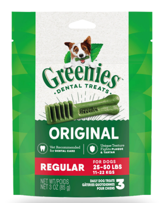 Greenies Dogs - Golosinas Dentales Sabor Original (3 OZ)