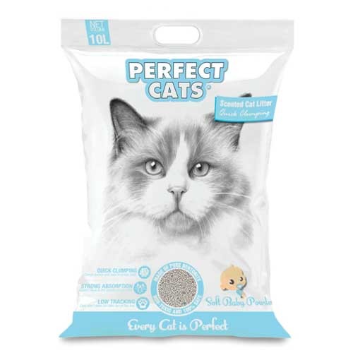 Arena para Gatos con Aroma a Talco de Bebe