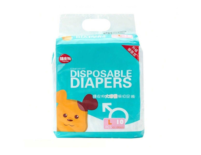 Pañales desechables para macho Large , 10 unds