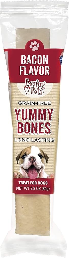 Dog Yummy Bone Bacon 80g Loving Pets