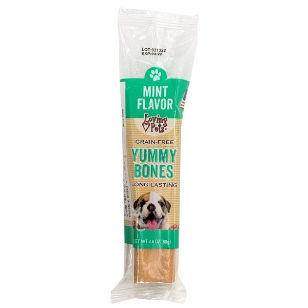 Dog Yummy Bone Mint 80g Loving Pets