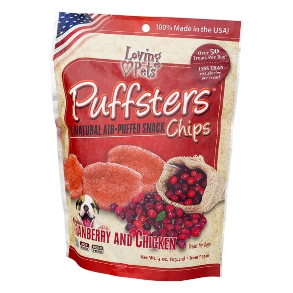 Dog Puffsters Cranberry and Chicken Loving Pets