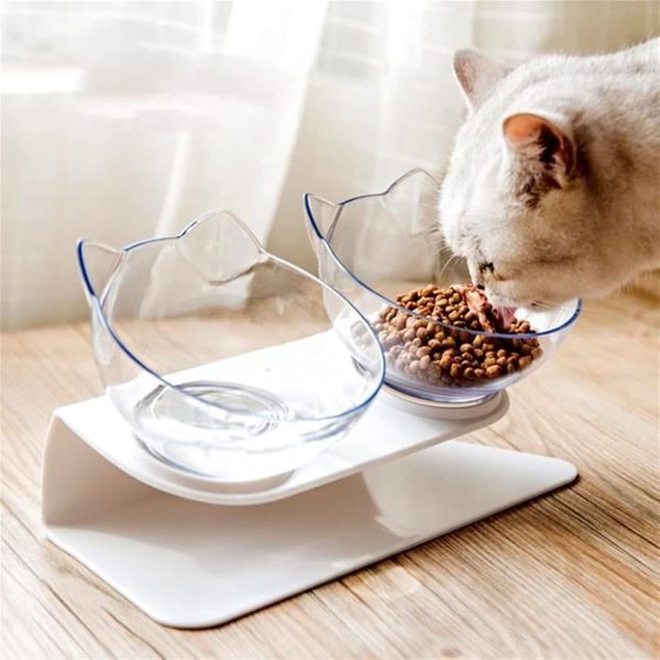 Plato doble con orejas de gato