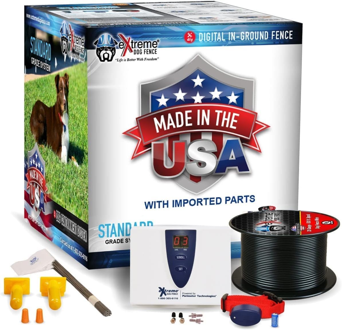 Extreme Dog Fence Alambre para valla de perro de grado industrial, 1500 pies