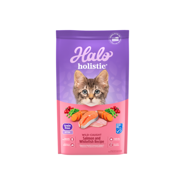 Halo Alimento Holistic Gatito Libre de Granos Salmón & Pescado Blanco 1.36 Kg