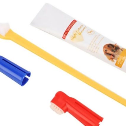 Kit Dental Cepillo De Dientes Para Perro, Pasta Y Dedales