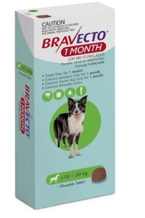 Bravecto 1 Mes para perros de 10 a 20kg