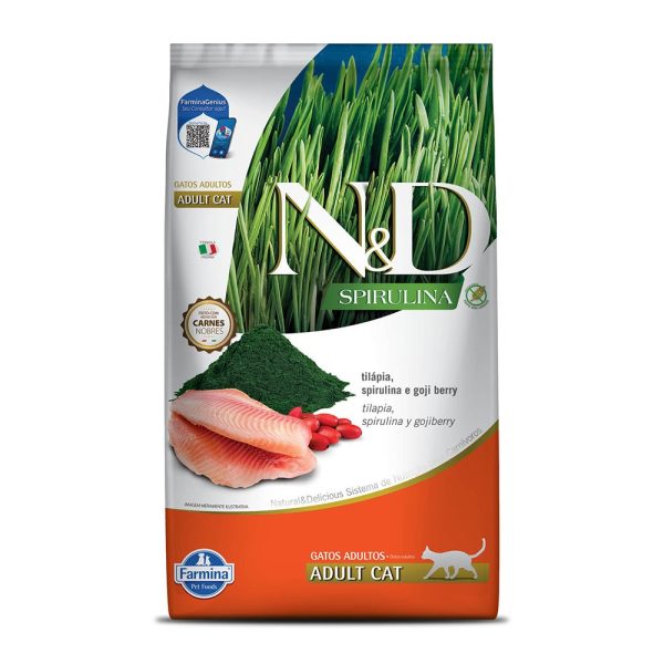 ND Spirulina Gatos Adultos - Tilápia, Spirulina e Goji Berry 1.5 kg
