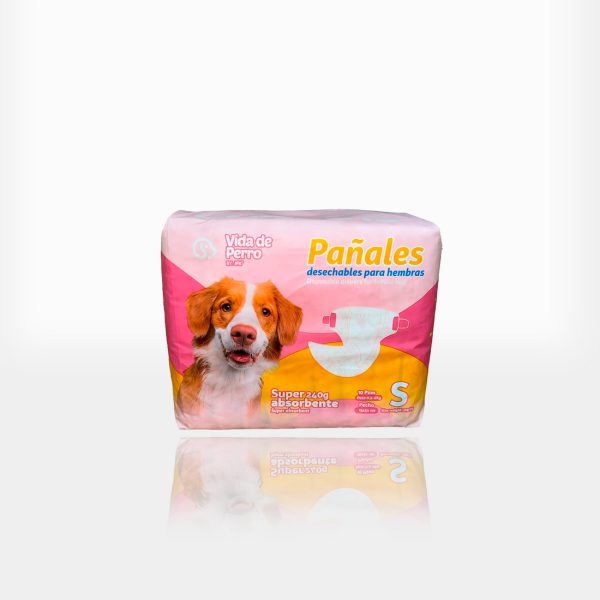 Pañales Desechables Super Absorbentes 10 Unidades, para hembras S Vida de perro