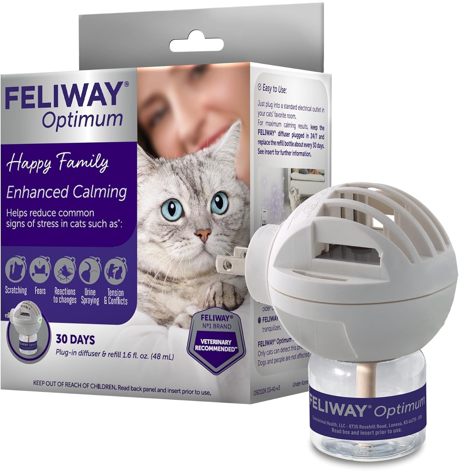FELIWAY Optimum - Kit difusor calmante para gatos